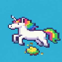 Pixelated Farting Unicorn