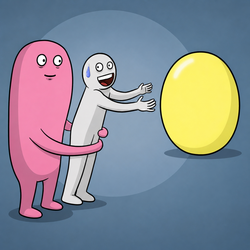 Logo Running Away Balloon